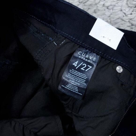 Curve Appeal Blue Dark Wash Stretch High Rise Flare Jeans Size 4 27 - Picture 5 of 8